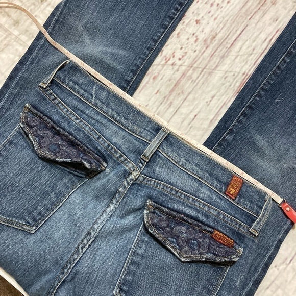 7 FOR ALL MANKIND women’s boot cut flare denim jeans size 27 Vintage Y2K GUC - Picture 10 of 16